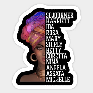 Powerful Black Women Who Inspire, Black History, African American Sticker